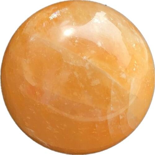 Natural Citrine Calcite Quartz Crystal Sphere Ball Healing Gemston Home Decor+ wood bracket