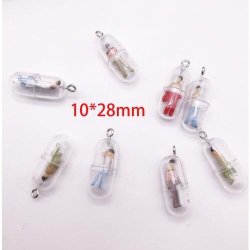 New 10pcs Fashion Charms Gift Funny Capsule Alloy Pendant DIY Necklace Earrings Headwear Accessories High Quality 2019