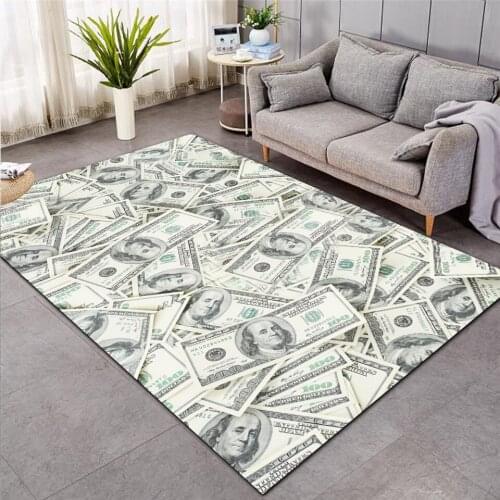 New Money Dollar 3D Carpet for Living Room Area Rug Floor Mat Bedside Hallway Doormat Kids Bedroom Carpet Home floor mats-002