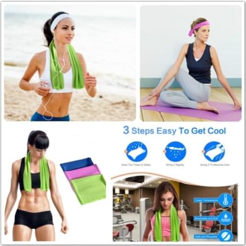 Gym Yoga Towel 38.7cm*28cm Ultralight Towel Quick Dry Cold Feeling Sweat Cooling Ice For Beach Swimming Running Jogging 2021