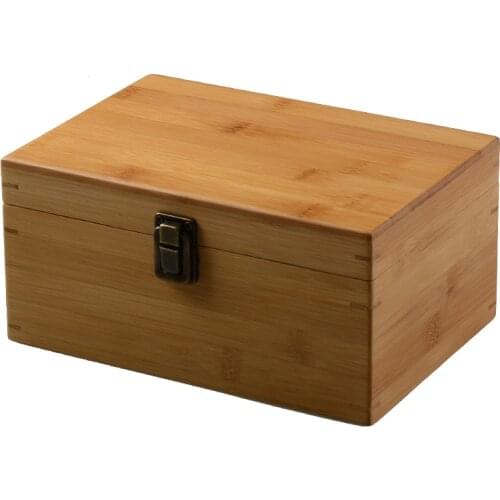 Buckle bamboo gift box movable cosmetic organizer storage makeup organizer Traditional Chinese Jewelry Box