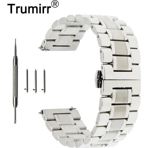 20mm 22mm Stainless Steel Watch Band for Tissot 1853 T035 T097 Quick Release Strap Butterfly Buckle Wrist Belt Bracelet + Tool