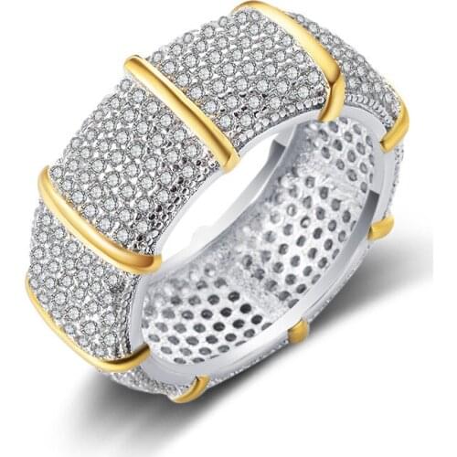 Luxury Wedding Ring Brilliant Full CZ Rings Zircon Fashion Female Jewelry Anniversary Gift Women/Men White Gold Steampunk Rings