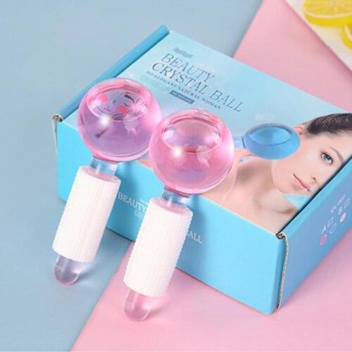 Ice Hockey Beauty Ball Powder Crystal Ice Hockey Ice Therapy Facial Massage Glass Beauty Ball Skin Rejuvenation Ice Wave Ball