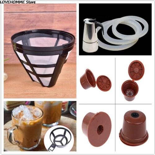 Coffee Makers Silicone Seal Flexible Washer Gasket Ring/Replacement Coffee Filter Reusable Brewer Tool Kitchen Gadget