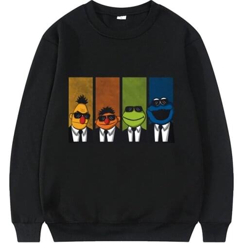 Reservoir Muppets Cookie Monster Sweatshirt for Men Fleece Cotton Pullover Couples Kawaii Cute Clothes New Man Woman Sweatshirts