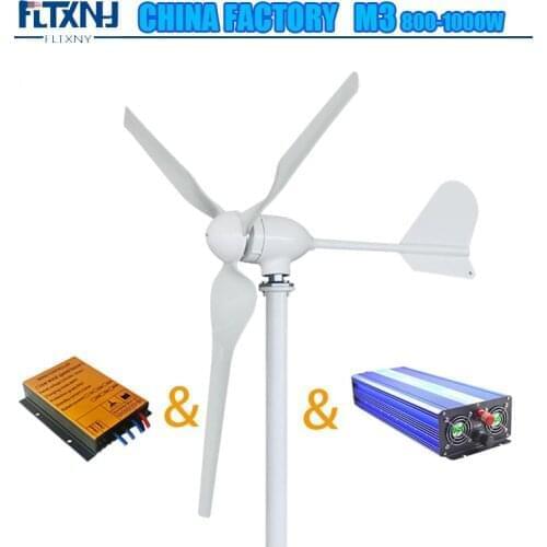 FLTXNY POWERWind Turbines 800w Wind Generator Wind Mill Power Generator Home System With Free Charge MPPT Controller