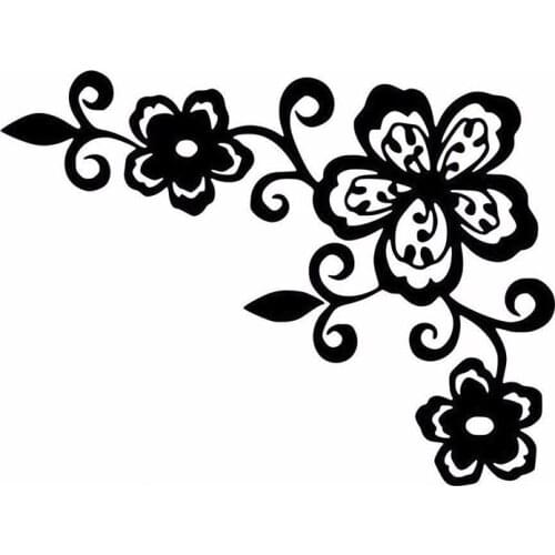 16*12CM Flower Window Decoration Vinyl Decal Motorcycle Car Sticker N1496