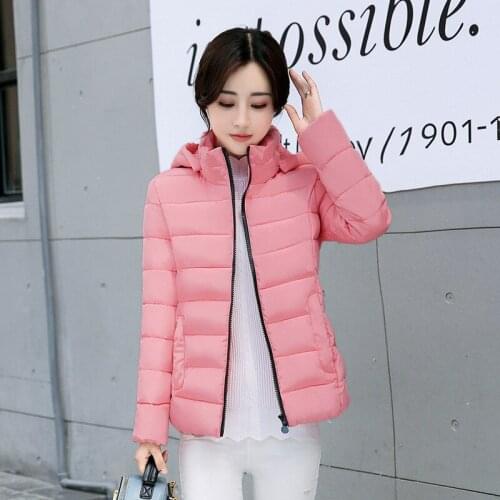 2019 Top Fashion Polyester Long Zipper Slim Cotton Woman Fund Student Even Hat Hair Lead New Cotton-padded Clothes Spring And