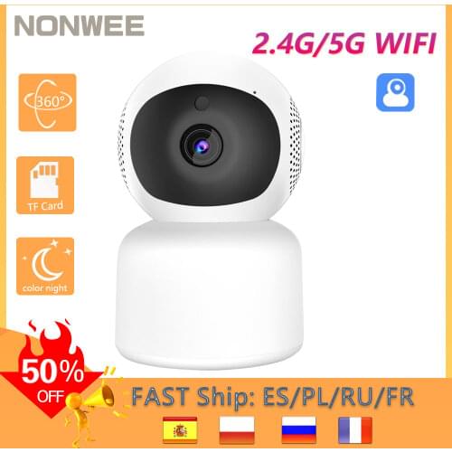 2.4G/5G Wireless Home Camera 1080P Indoor Baby Monitor Security Protection Vision Al Auto Tracking Night Vision Two Way Audio