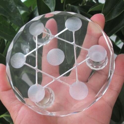 230g Beautiful 7* Crystal Balls Sphere Base Stand 100mm -- Free Shipping