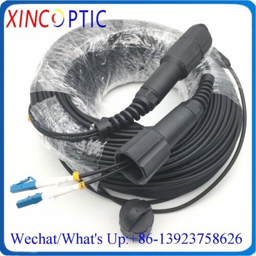 2C,OM3,3.0mm,60M,2C Outdoor Waterproof OM3-150 OM3-300 2F PDLCFC DVI LC-LC Armored CPRI Fiber Optical Patch Cord Cable Connector