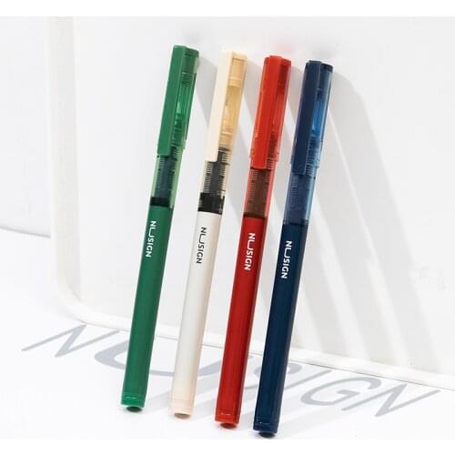 4pcs Morandi Roller Ball Pen Set 0.5mm Ballpoint 1100m Durable Writing Black Color Gel Ink Pens Stationery Office School A6263
