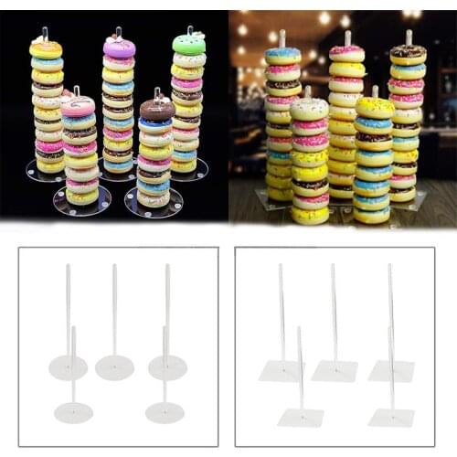 Acrylic Donut Wall Candy Biscuits Dessert Cake Support Holder Stand Birthday Party Favors Donut Theme Wedding Table Decoration
