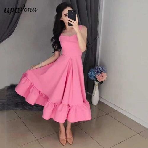 Free Shipping Womens A-line Dress 2021 Summer New Sexy V-neck Sling Sleeveless Loose Midi Dress Elegant Party Vacation Vestidos