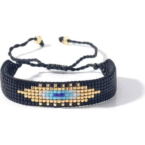 Rttooas Lucky Evil Eye Bracelet Miyuki Turkish Womens Bracelet Pulseras Mujer Moda Wholesale Jewelry Hand Woven Jewelry