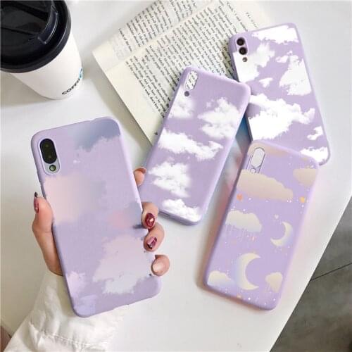 White Cloud Print Case For Samsung Galaxy A52 A72 A82 A32 A51 A50 A21S A12 A02S A20e A31 A30 A42 A41 A40 A71 A7 2018 M30S Fundas