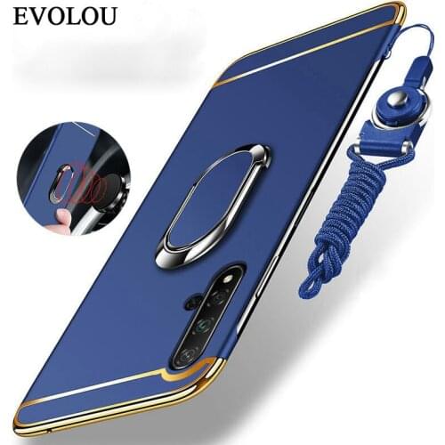 3 in 1 Plating Phone Case for Huawei Honor 9A V30 V20 30S 10i 20 Pro P20 P30 P40 9X 8A 7A Y6 Y7 2019 Magnetic Ring Holder Cover