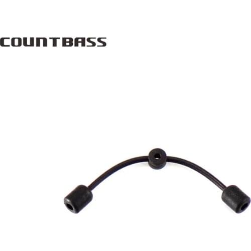 COUNTBASS 50PCS Rattle Strap Skirt Collars for Slide Jigging Skirt Tail Rubber Jigs Swim Bait Fishing Lure Parts