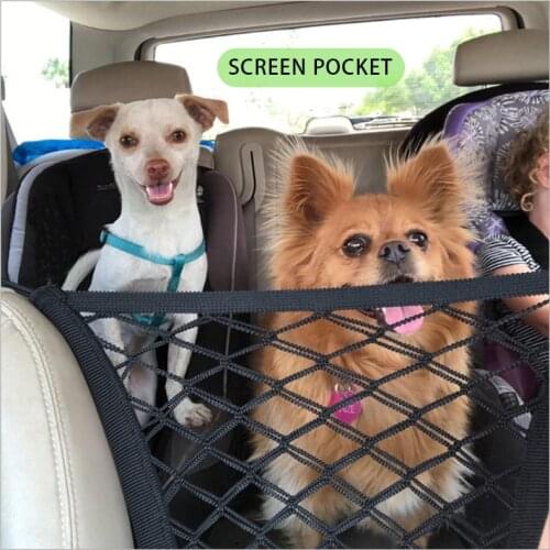 Elastic Car Pet Barrier Mesh Car Back Seat Safety Travel Children Isolation Net Nylon Barrier Fence Pets Dog Anti-collision Mesh