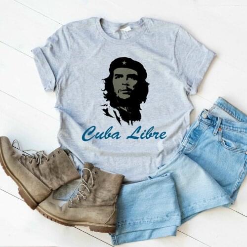 Free Cuba Unisex T Shirt SOS Cuba Shirt Che Guevara T-Shirt Women Men Short Sleeve Round Neck Tee Summer Unisex Casual Tops