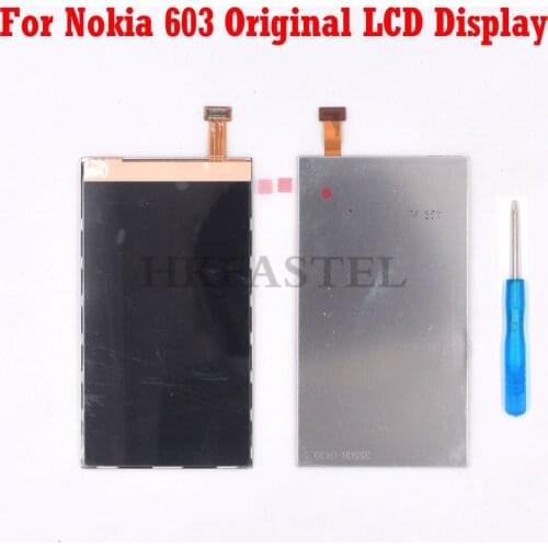 HKFASTEL New Original LCD Screen Digitizer Display For Nokia 603 Repair Replacement LCD Display + tool