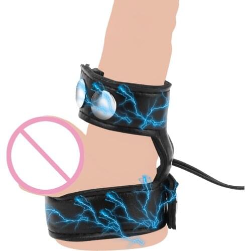 Electric Shock Orgasm Cock Rings Sex Toys for Men Penis Extender Penis Stimulator Medical Themed Toys Electric Penis Massager