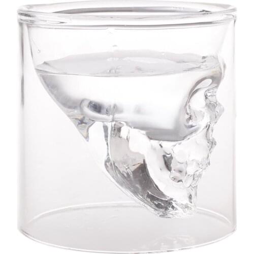 Creative Articles of Daily Use Skull Double Layer Glass Cup