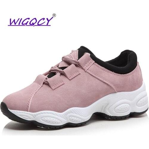 Microfiber Casual sneaker woman 2019 spring autumn shoes woman wild Student Platform Comfortable Wearable Casual ladies shoes