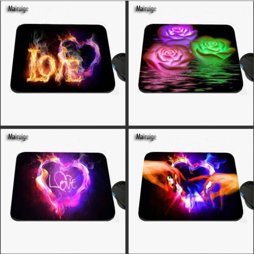 Mairuige Love Witnessed Art Print Design, Prevent Slide Rectangle Rubber Notebook Computer Game Mouse Mat Valentines Day Gift