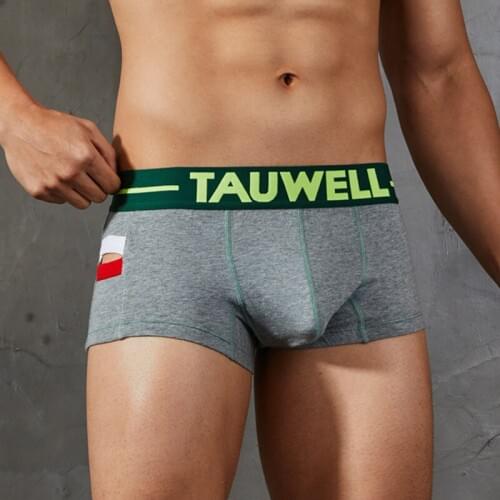 TAUWELL Brand Male Underwear Men Boxers Solid Soft Cotton Boxer Shorts Man Underpants Sexy Panties Men Trunks