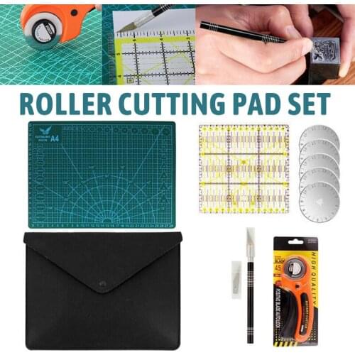 15pcs Sewing Supplies Kit Rotary Cutter Knife Patchwork Ruler Healing Cutting Mat For Cloths Fabric Leather DIY Sewing