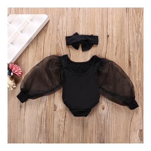 Mesh Elegant Solid New Babygirls Clothes Baby Costume Girls Baby Clothes Newborn Toddler Body Romper