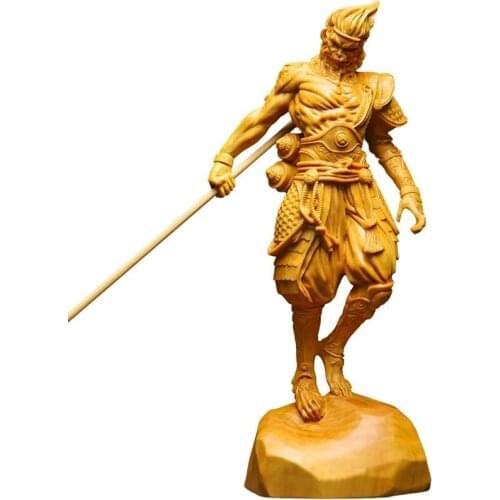 Sun Wukong - Monkey King Statue Kung Fu Tea Set Home Decor Solid Wood Figurines Tal Crafts