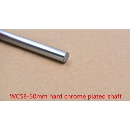 3D printer rod shaft WCS 8mm linear shaft length 50mm chrome plated linear guide rail round rod shaft 1pcs
