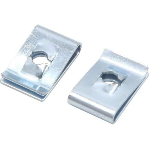 Uxcell a17080700ux0612 30Pcs 4mm Hole Dia Metal Screw Fastener Door Pannel U-Type Clips Rivets for Car, 30 Pack