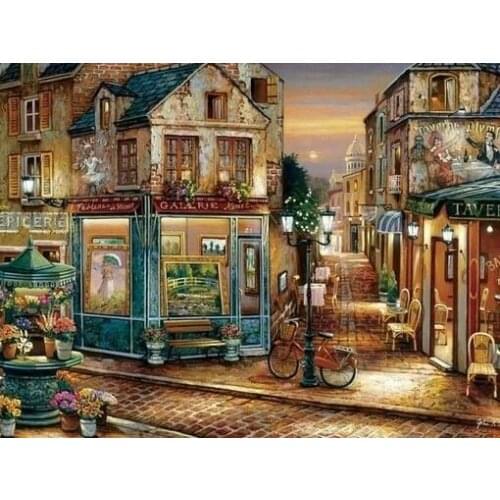 Needlework,Seaside flower fruit shop Scenic 14ct Unprinted Embroidery,DIY Cross stitch kit,Art Pattern Cross-Stitching Decor