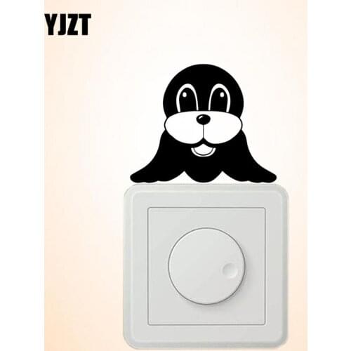 YJZT Sea Lions Vinyl Decal Wall Switch Sticker Funny Cartoon Kids Room Decor S19-0459