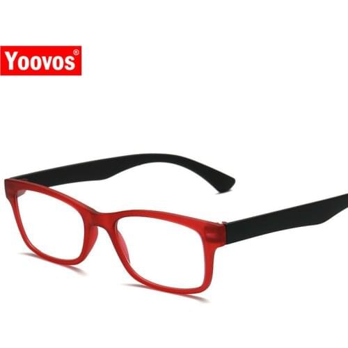 Yoovos 2021 Reading Glasses For Women 2021 Blue Light Men Eyeglasses Square Retro Eyewear Anti-Fatigue Lunette De Lecture Homme