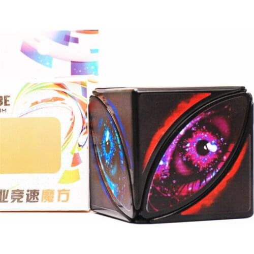 Z-Cube Maple Leaf Speed Magic Cube Skew Twisty Puzzle Develop Intelligence Toy Black ABS Ultra-Smooth Brain Teaser 56mm