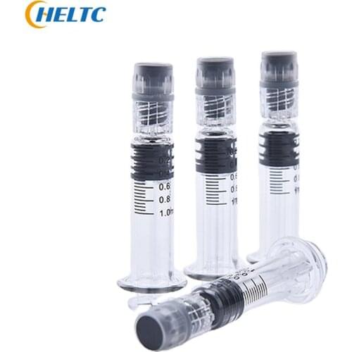 1PCS 1ml Capacity Disposable Syringes Glass Prefillable Syringes Luer Lock Syringes For Lab Clinic Cosmetic Use