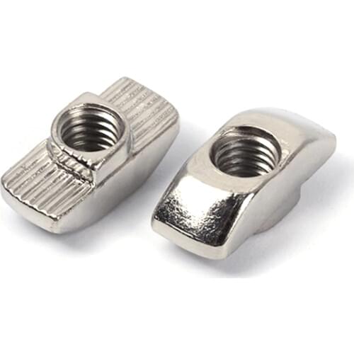 10/20/50/100pcs M3/M4/M5*10*6 for 20 Series Slot T-nut Sliding T Nut Hammer Drop In Nut Fasten Connector 2020 Aluminum Extrusion