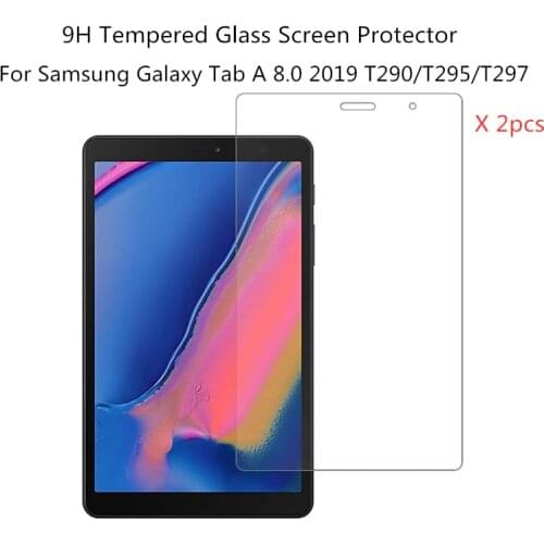 2pcs Tempered Glass Screen Protector For Samsung Galaxy Tab A 8.0 2019 T290 T295 T297 SM-T290 SM-T295 Tablet Protective Film