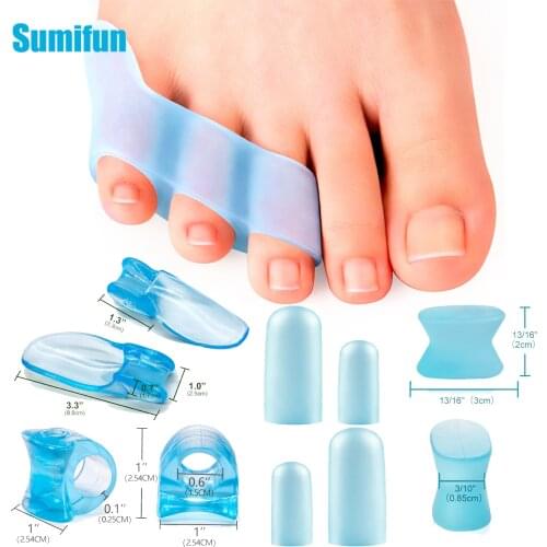 5style Blue Toe Separator Overlapping Corrector Thumb Bunion Blister Pain Relief Protector Toe Straightener Orthopedic Foot Care