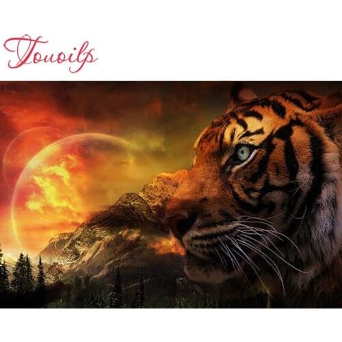 Tiger 5d Diamond Embroidery scenery Pattern Full Rhinestones Diy Snow Diamond Painting Cross Stitch Handmade 5D Diamond Mosaic