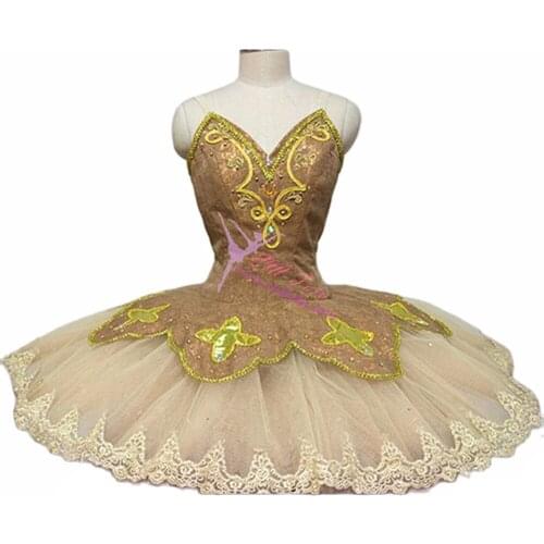 Adult Gold Fairy Professional Ballet Tutus Paquita Raymonda Ballet Tutu Women Girls Classical Ballet Stage Costume Tutu Skirt