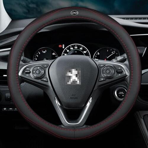 Car Steering Wheel Cover Set for Peugeot 307 301 206 207 208 308 406 408 508 2019 Breathable Car Styling Accessories