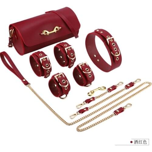 Restraints for Sex, 5 Pcs BDSM Toys Leather Bondage Sets Restraint Kits Sex Things for Couples Lovers Sex Games Include Bag