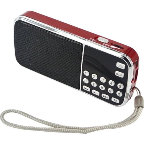 Kebidu Speakers L-088 Portable HIFI Mini Speaker MP3 Audio Player Flashlight Amplifier Micro SD TF FM Radio LED Flash light