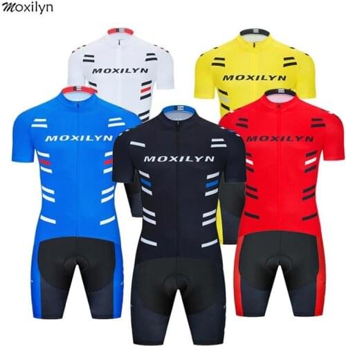 Moxilyn 2021 Cycling Jersey 20D Gel Bib Set MTB Bicycle Clothing Ropa Ciclismo Bike Wear Clothes Mens Short Maillot Culotte
